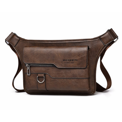 Grote waterdichte PU-leren crossbodytas voor heren
