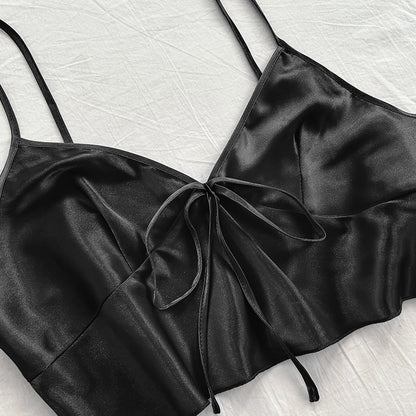 Flat top nightgown home suit set