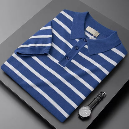 Summer ice silk breathable knitted men's T-shirt