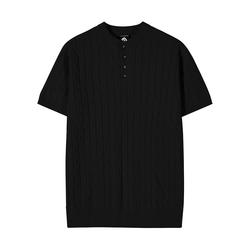 T-shirt men's short sleeved summer thin Fried Dough Twists