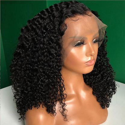 Synthetische kinky curl front lace wig