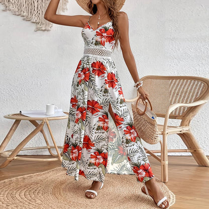 Lace Strapless Dress Summer Long Dress