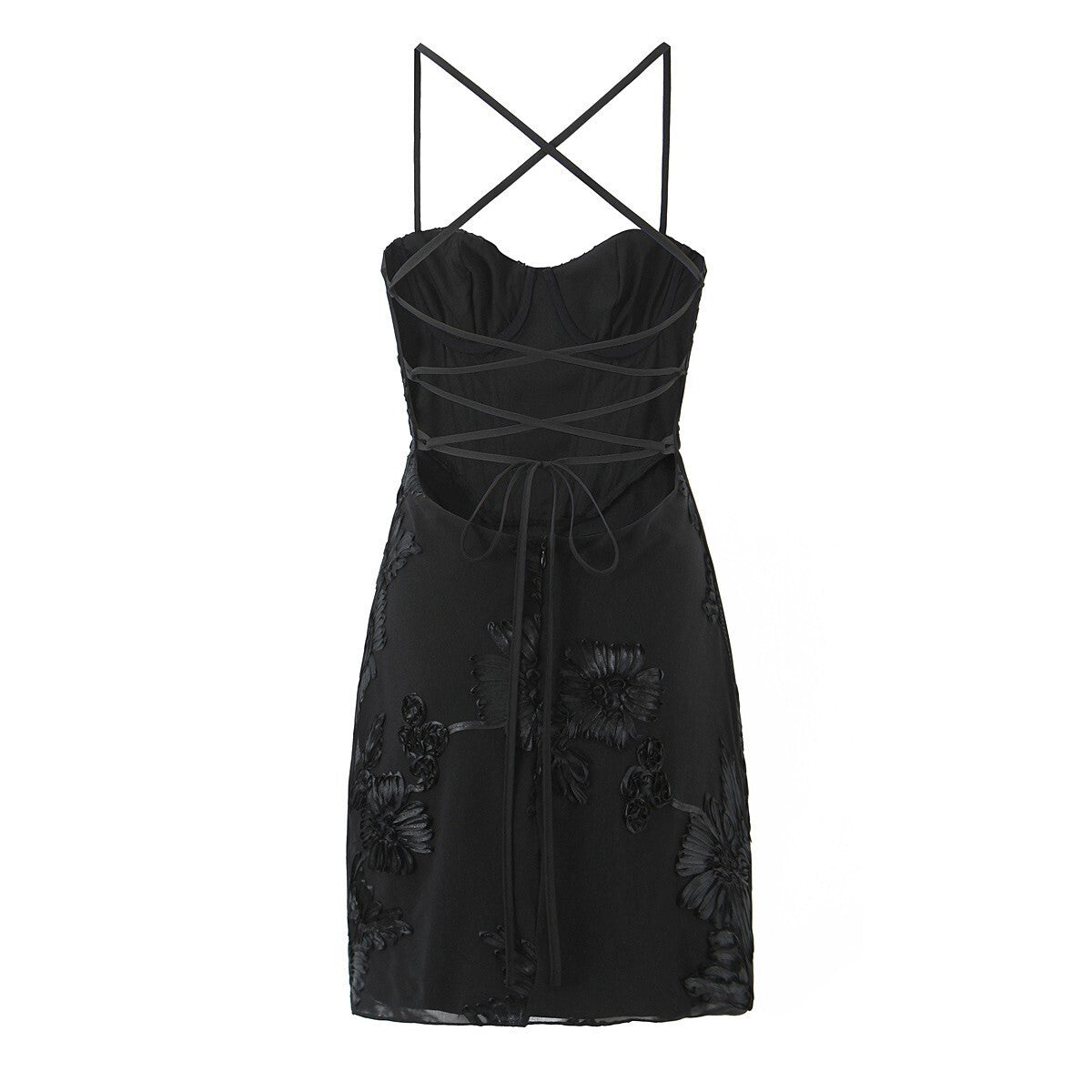 Elegant Classic 3D Flower Corset Dress with Steel Boning Women's Dress