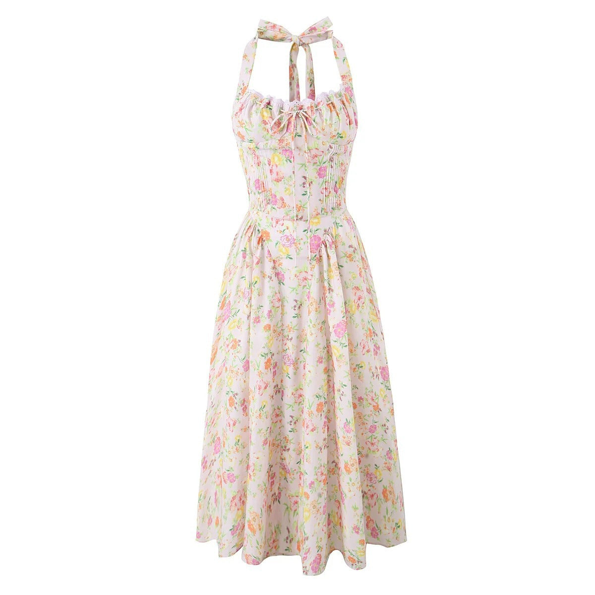 Backless mid length dress