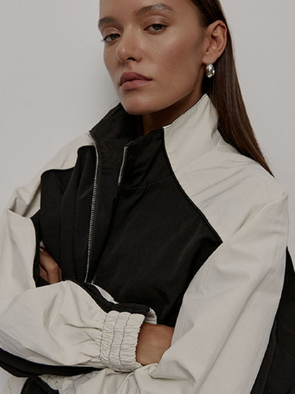 Drawstring sports jacket and pants set
