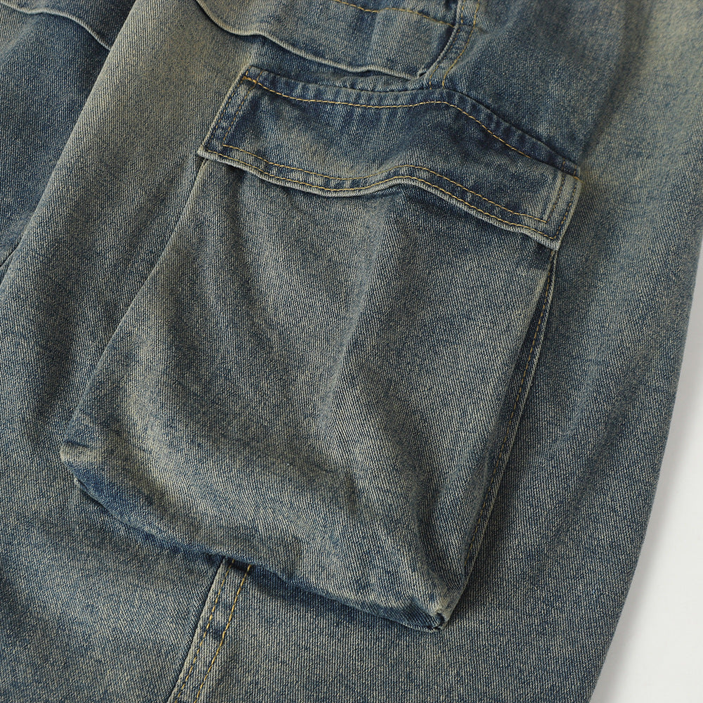 Jeans met meerdere zakken en bandjes voor heren