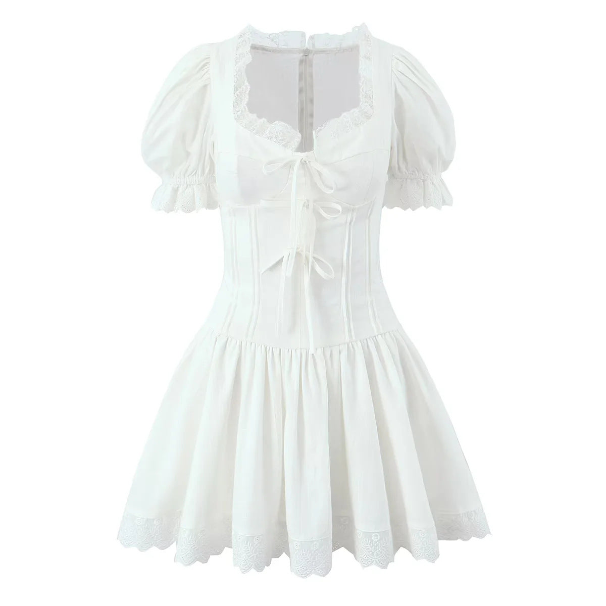 Lace lace bow dress