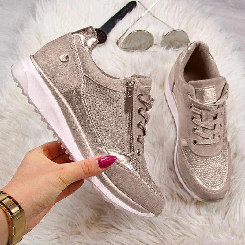 Thick soled dad shoes, solid color casual shoes, sponge cake heels, women's shoes