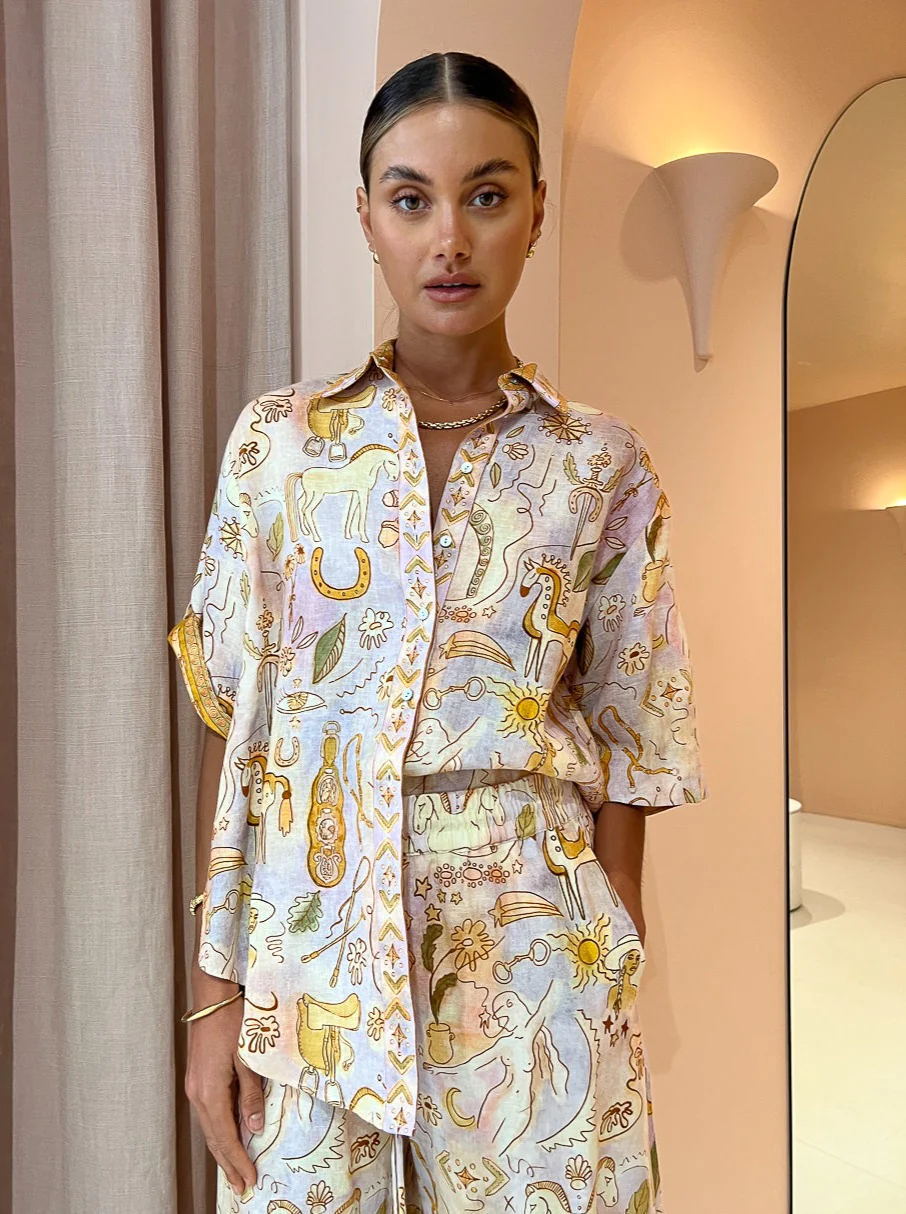Casual Pocket Half-Sleeve Set INS Loose Fashion Women's Two-Piece Suit