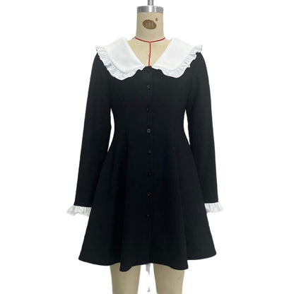 Women's pleated A-line dress