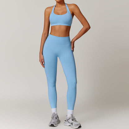 Yoga-set met halter-BH en legging