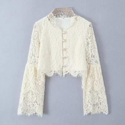 New Fashion Lace Collar Lace Top