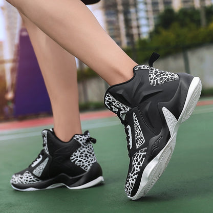 Modieuze PU-leren basketbalschoenen voor heren