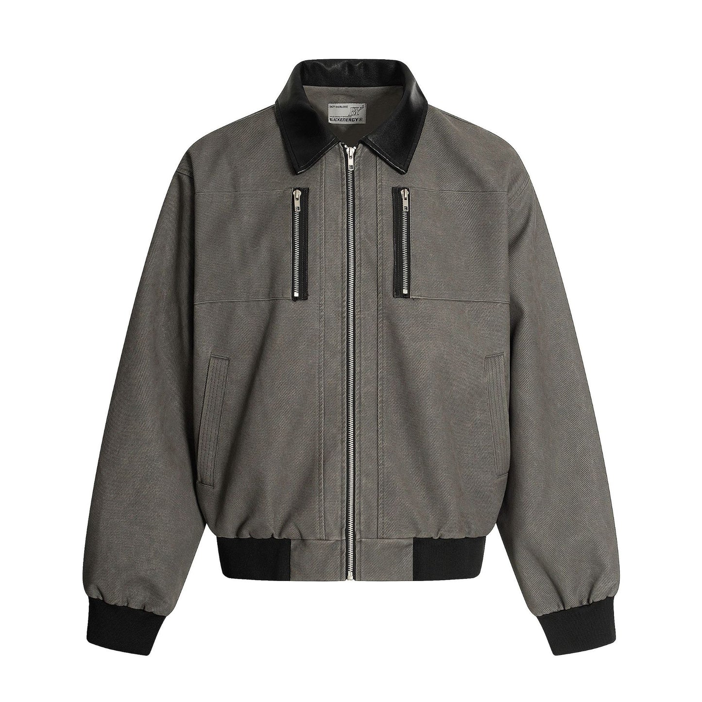 Loose PU leather jacket