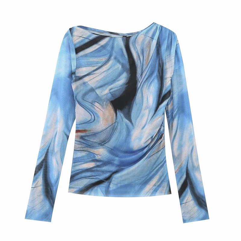 Zomerse damesrokje en top van tule met print apart verkrijgbaar