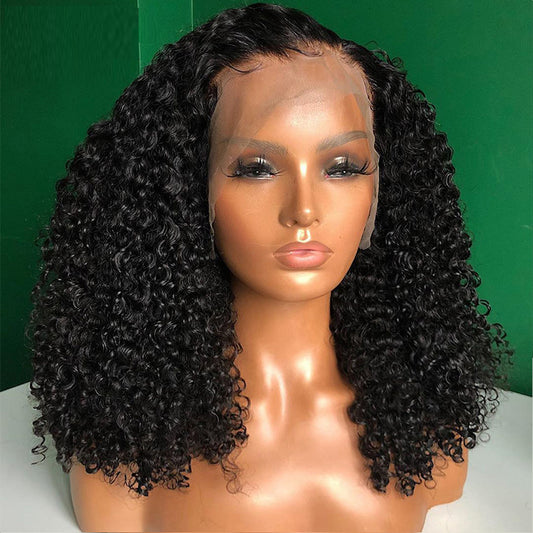 Synthetische kinky curl front lace wig