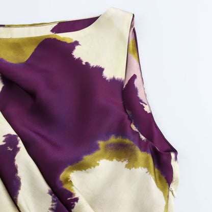 Exclusieve zijden jurk met bloemenprint voor dames