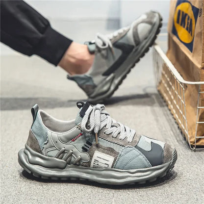 Men's Sneakers  New Casual Shoes for Men Versatile Outdoor Breathable Running Shoes Mesh Lace Up Male Flats Tenis Masculino