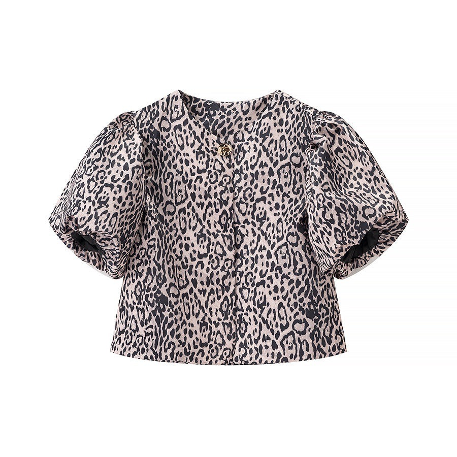 Women's Fashion Casual Bubble Sleeve Blouse