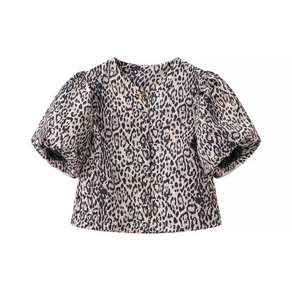 Women's Fashion Casual Bubble Sleeve Blouse