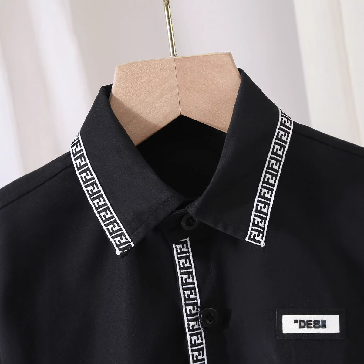 short-sleeve shirt set for boys, collar shirt and shorts two-piece set