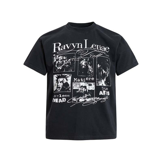 T-shirt met korte mouwen en portretprint