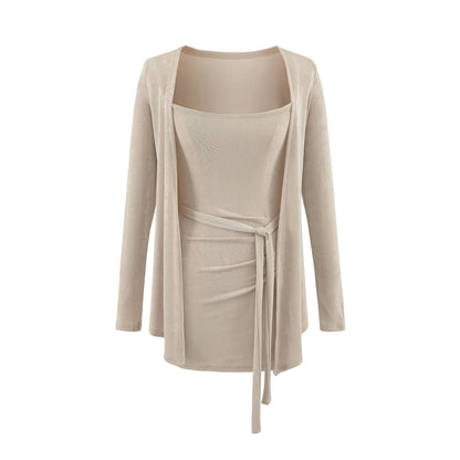 Camisole cardigan pants set for women