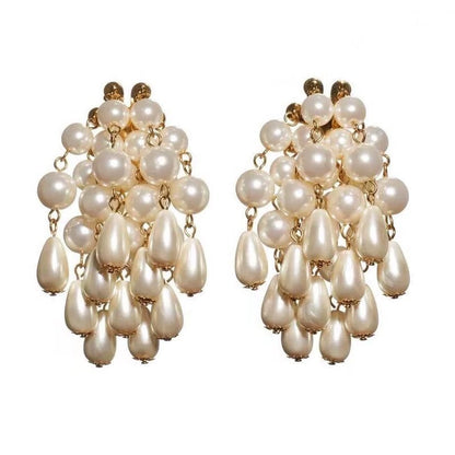 Statement Large Strands Pearl Tassel Earrings For Women Personality New Creative Bridal Wedding Party Jewelry Wholesale