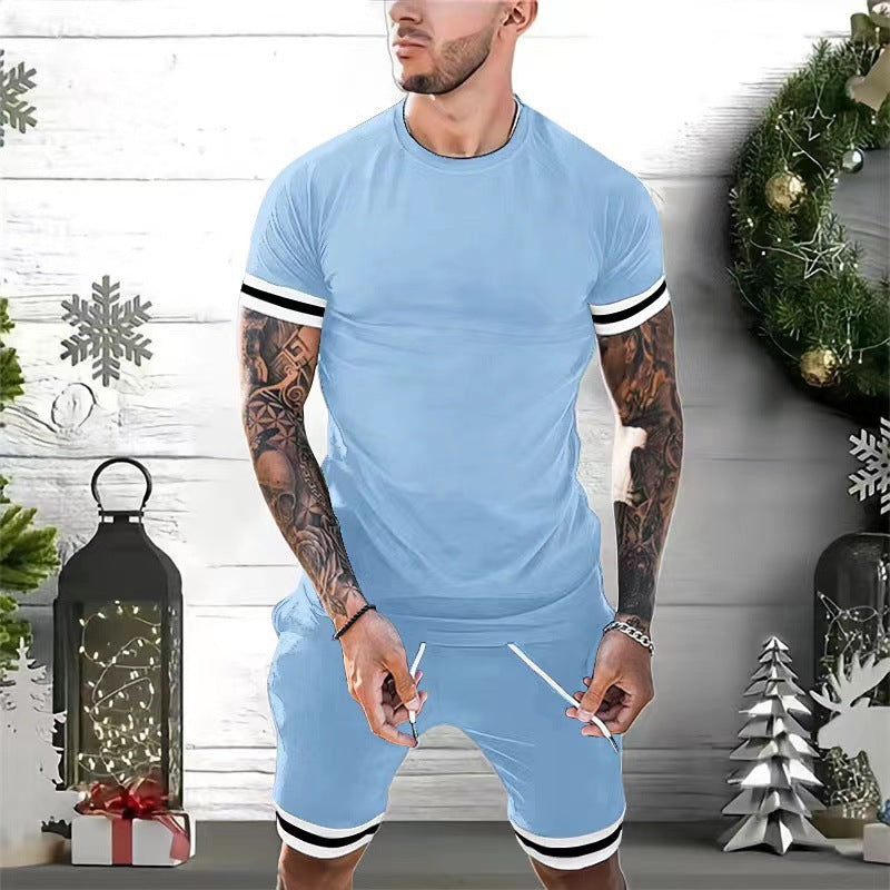 Short sleeved shorts two-piece sports and leisure set