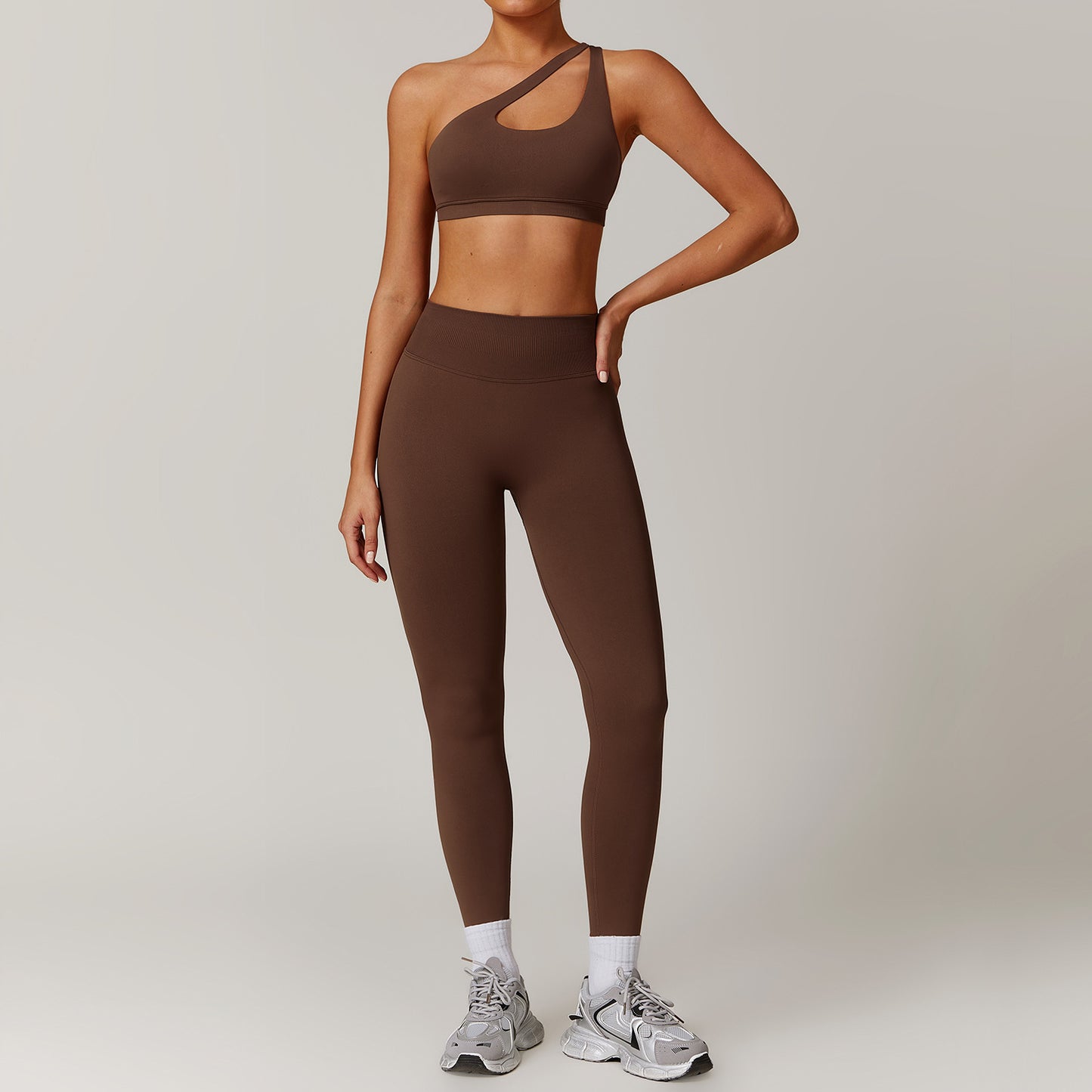 Yoga set met schouderbeha en -broek