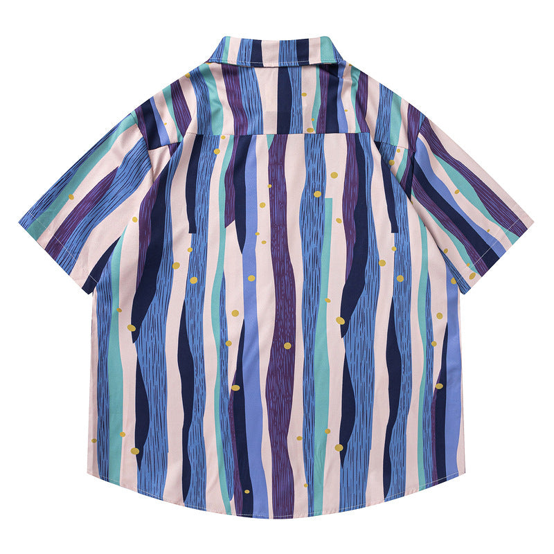 Short Sleeve Shirt for Men and Women Sweet Youthful Loose Top Trendy