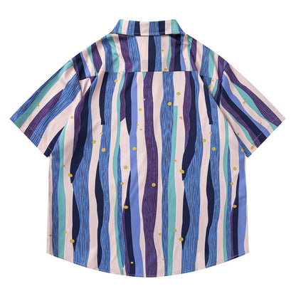 Short Sleeve Shirt for Men and Women Sweet Youthful Loose Top Trendy