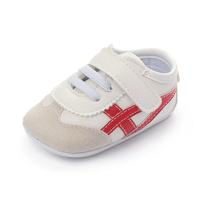 Rubberen antislipzool unisex babyschoenen met klitteband sluiting
