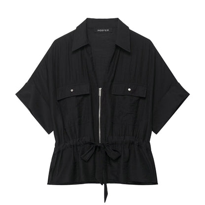 Elegant Style Design Shirt Top and Wide-Leg Pants Set