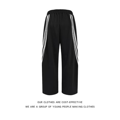 Spring and summer design sense loose wide leg curved knife pants