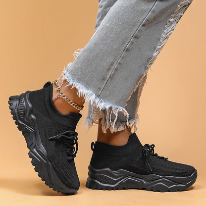 Ademende geweven sokkensneakers voor dames