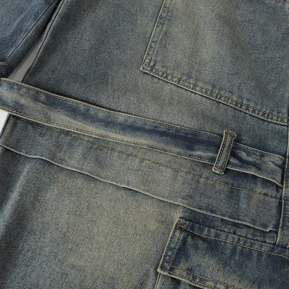 Jeans met meerdere zakken en bandjes voor heren
