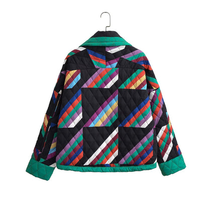 Printed cotton jacket on top