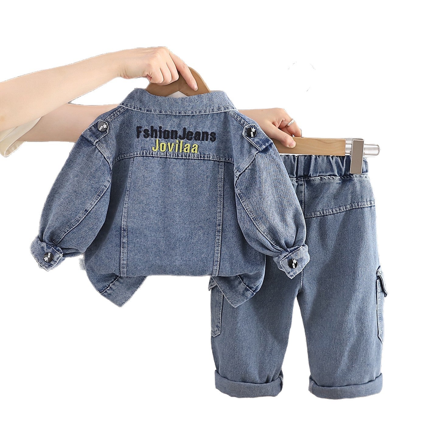 Cowboy long sleeved three piece set for baby children's clothing