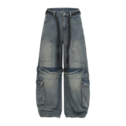 Jeans met meerdere zakken en bandjes voor heren