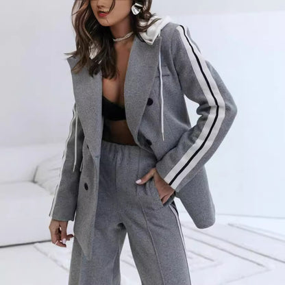 Double breasted pocket suit set