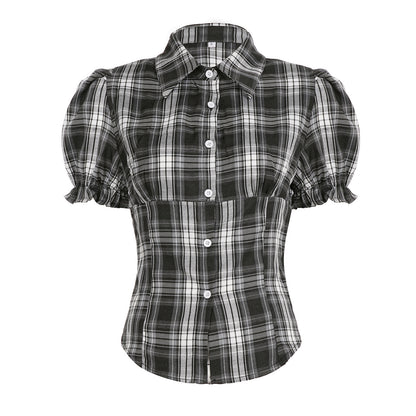 Bubble sleeve shirt top