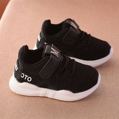 Autumn new fashionable net breathable pink leisure sports running shoes for girls white shoes for boys brand kids shoes