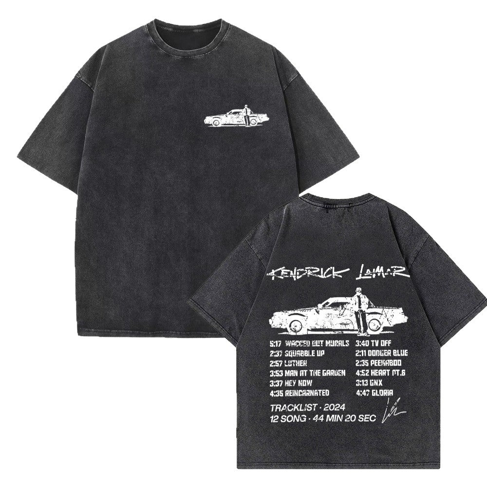 Retro washed old cotton short-sleeved T-shirt men's summer A