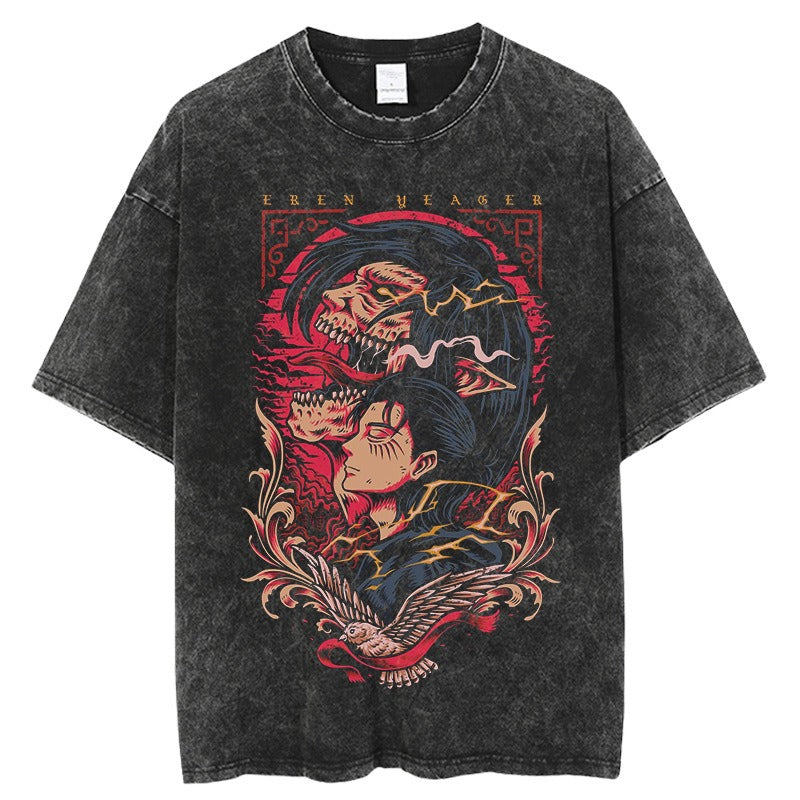 High Street European and American Summer Men's Top Attacks Giants