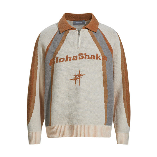 Trui met revers in kleurblokken