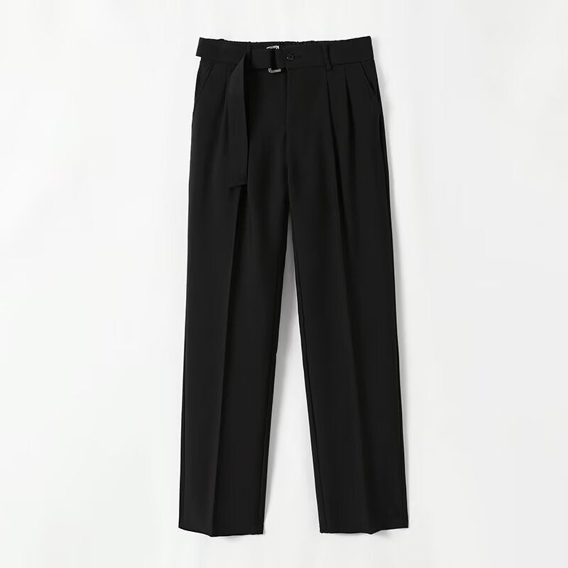 Suit Pants Men's High-End Drape Straight Leg Trousers Spring Autumn Loose Wide Leg Casual Trendy  Long Pants