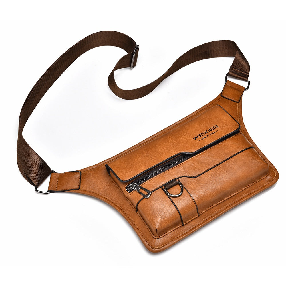 Grote waterdichte PU-leren crossbodytas voor heren