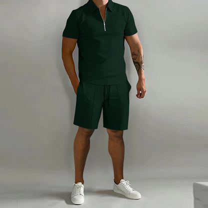 Polo casual loose short sleeved shorts sports suit