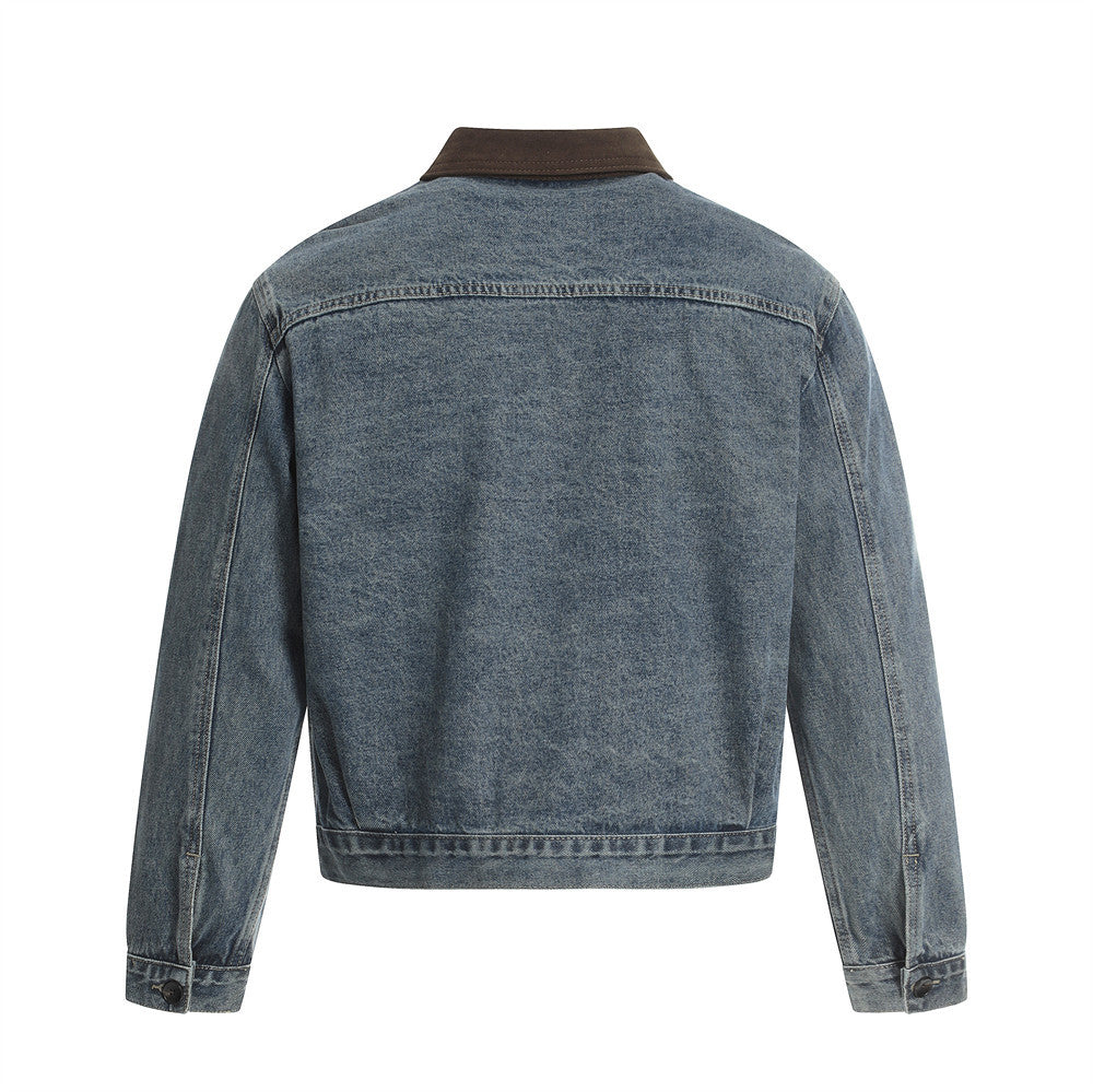 Korte denimjack voor heren
